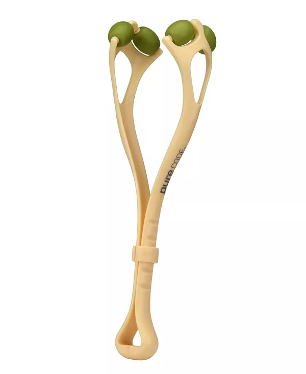 Набор Vitasculpt Rejuvenating Bundle Set - ролик для лица с аргановым маслом без запаха 30 мл Purecode, beige, olive green — фото 2