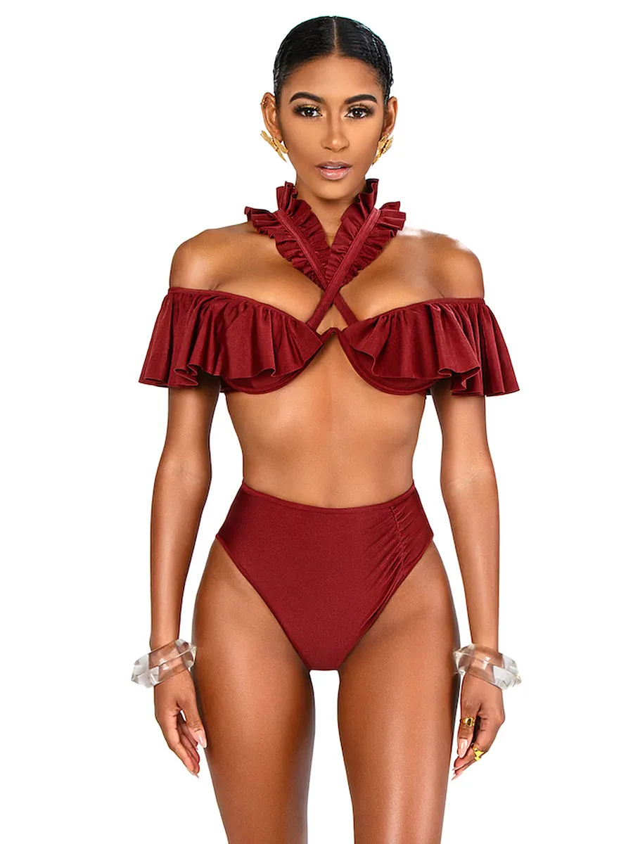 

Remi Swim Bottom купальник Bfyne, цвет Wine