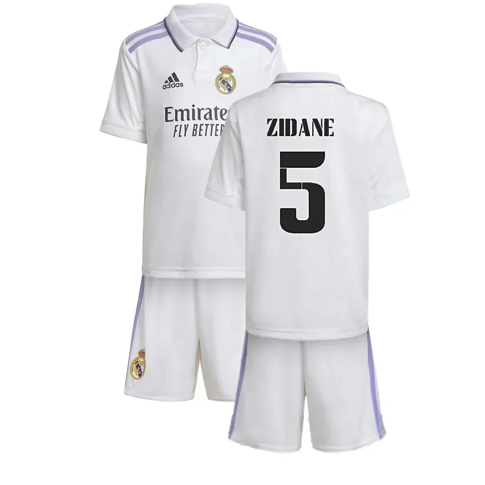 Детский мини-комплект Real Madrid 2022-23 Зидан 5, белый