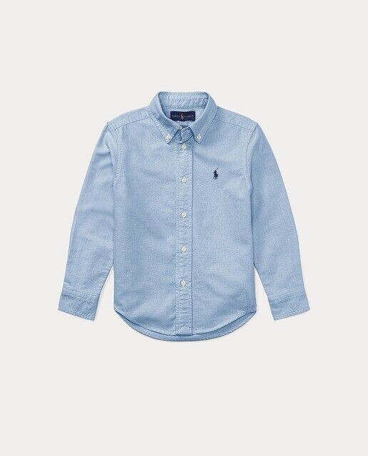 

Рубашка для мальчика из хлопка Polo Ralph Lauren, светло-синий