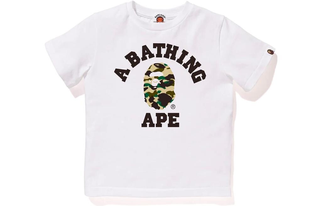 

Детская футболка A Bathing Ape, черный/желтый