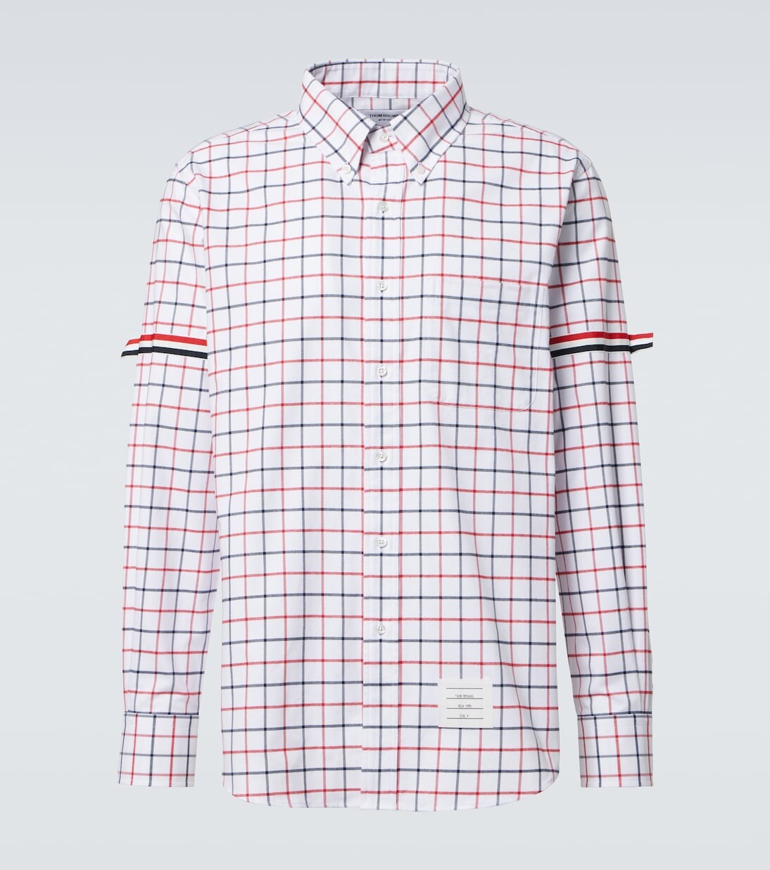 

Рубашка из хлопковой фланели в полоску RWB Thom Browne, цвет rwbwht