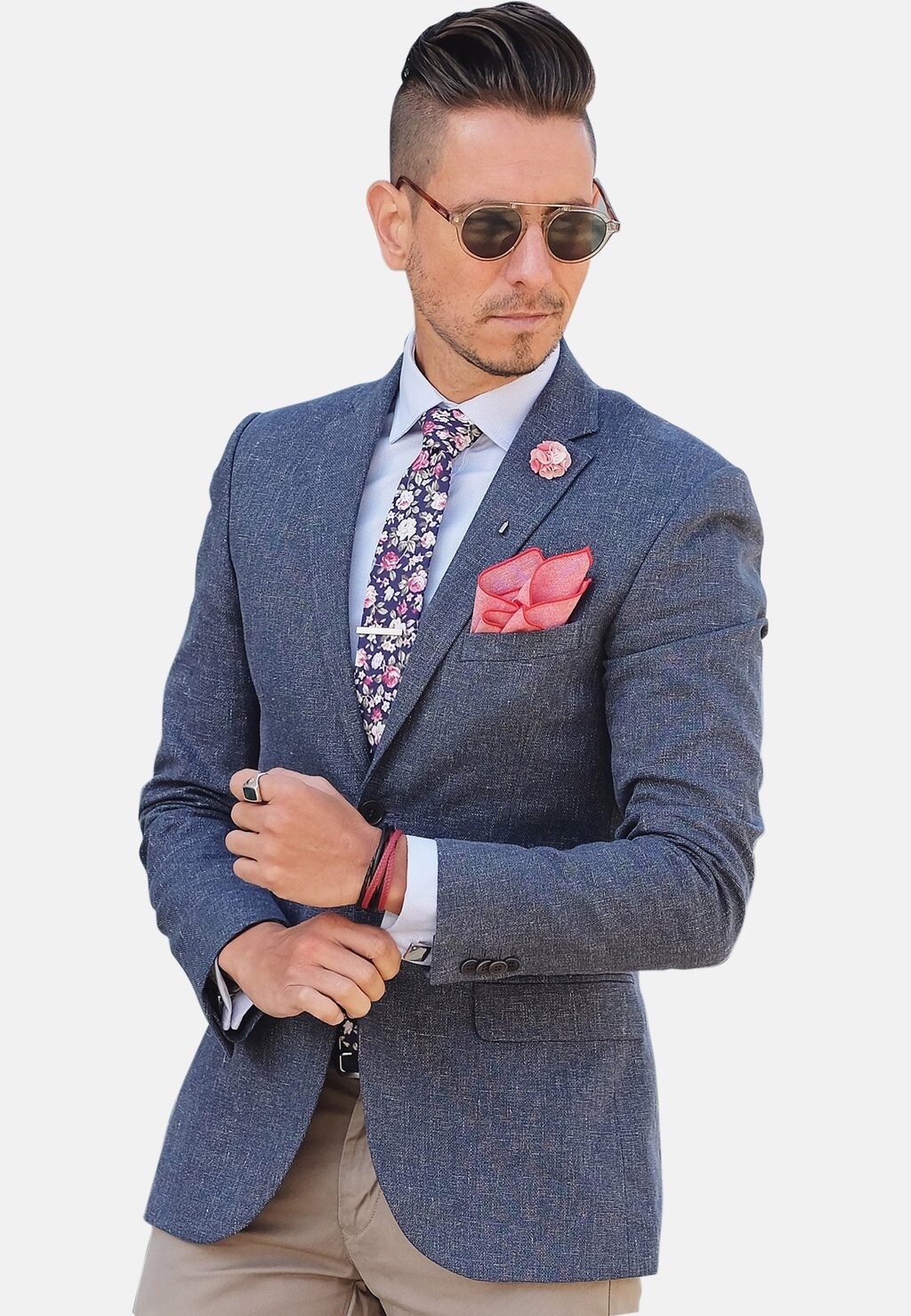 

Галстук FLORAL BOHEMIAN REVOLT, синий