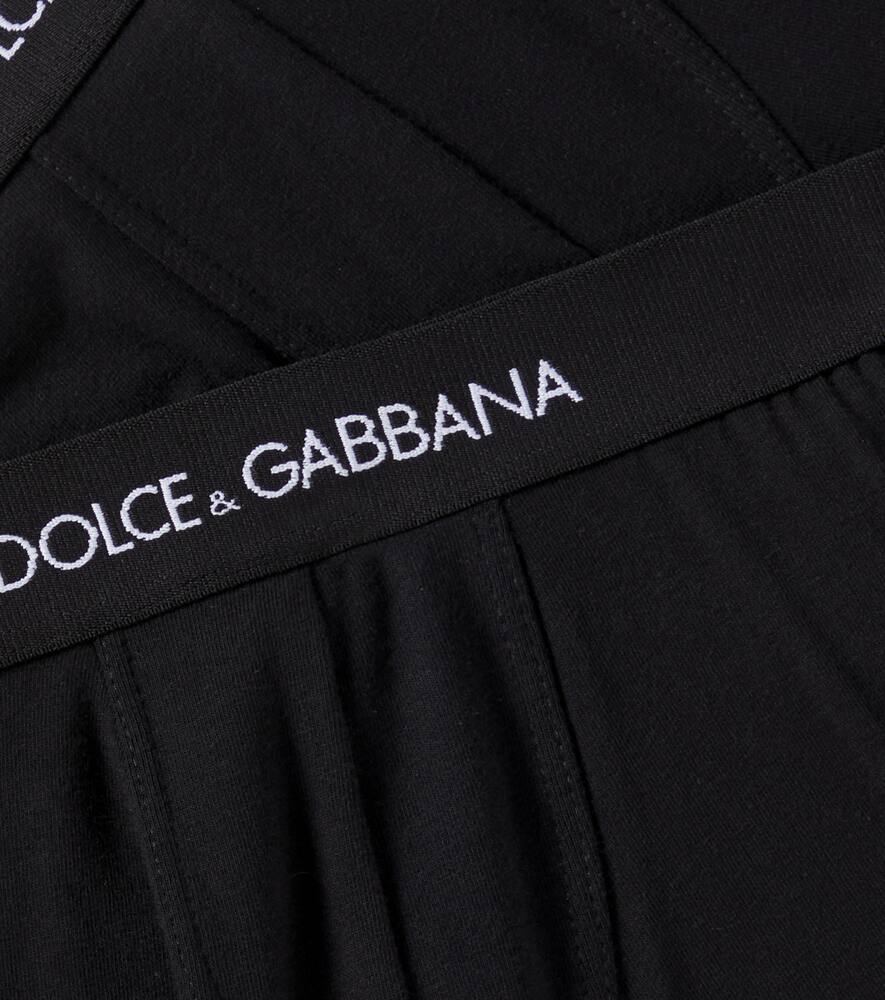 Набор из 2 трусов из хлопковой смеси с логотипом Dolce&Gabbana Kids, Nero — фото 3