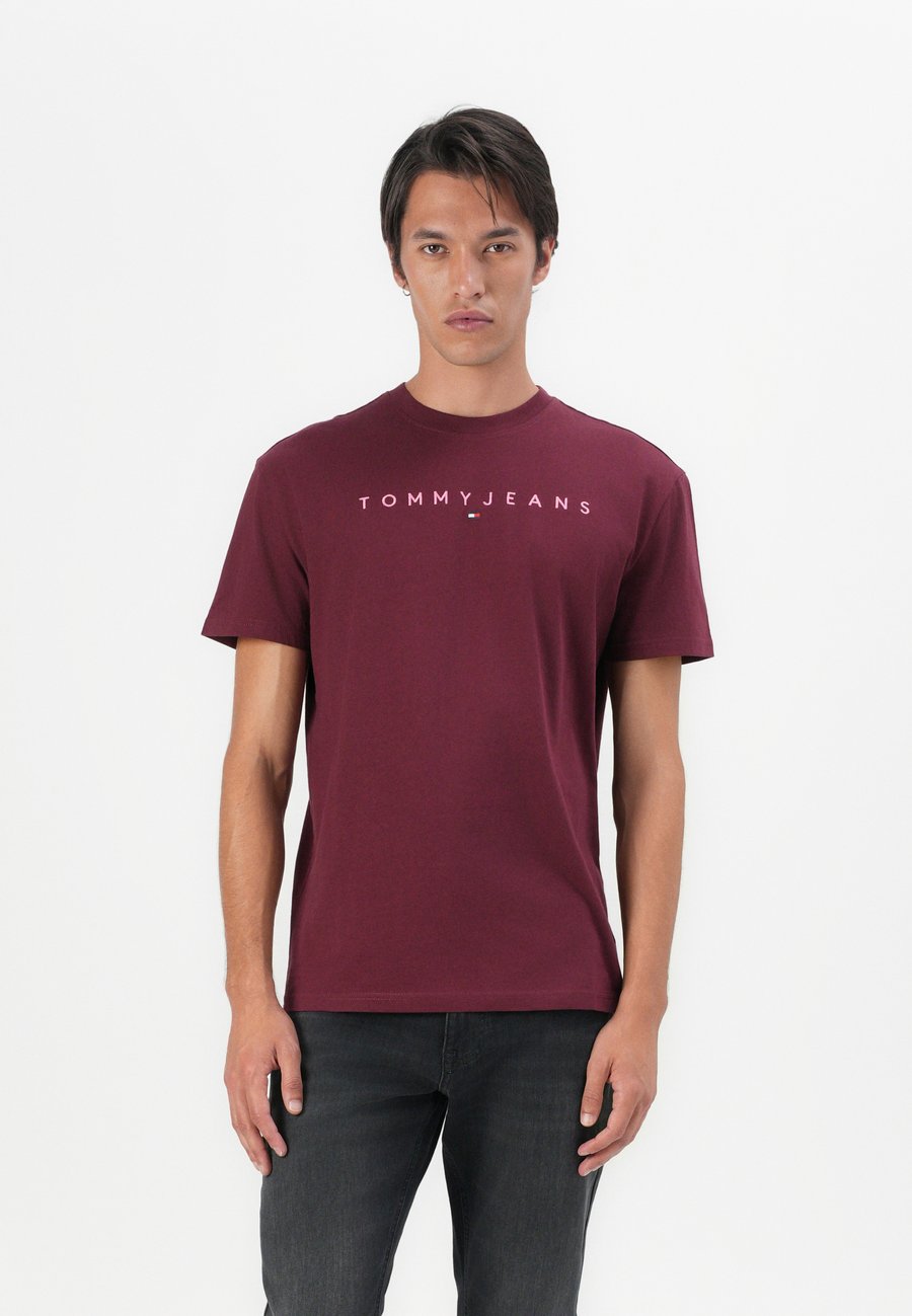 

Футболка Tommy Jeans LINEAR LOGO TEE, Red Wine Multi/Red