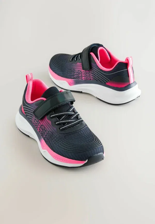 Кроссовки Next, Wide fit (g) fit elastic lace up trainers, темно-синий с розовым — фото 2