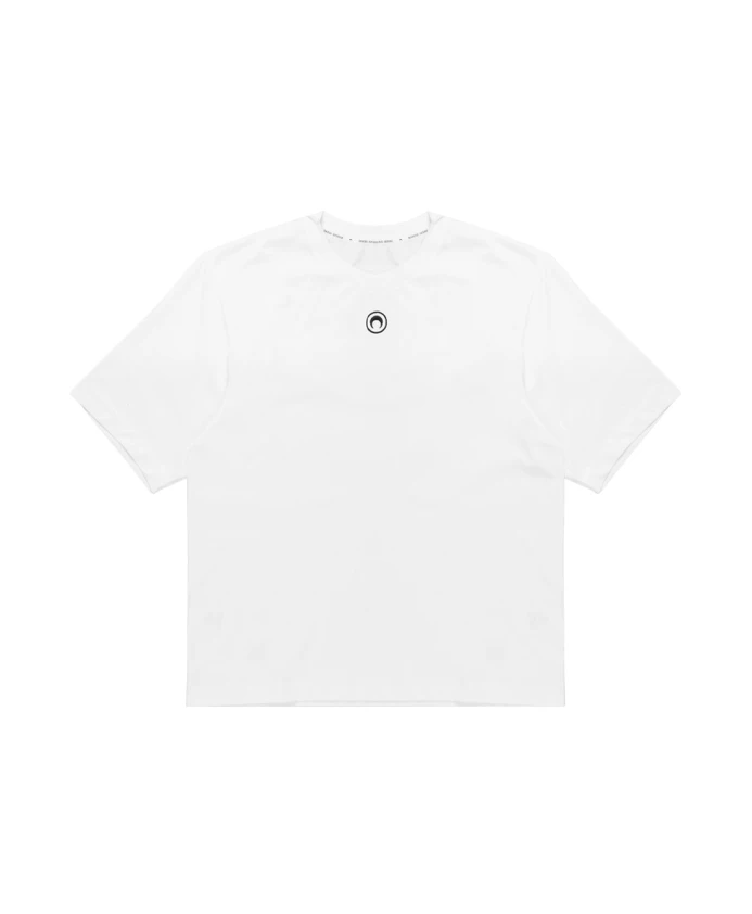 

Футболка Geschnittenes из джерси с логотипом Moon Marine Serre, белый