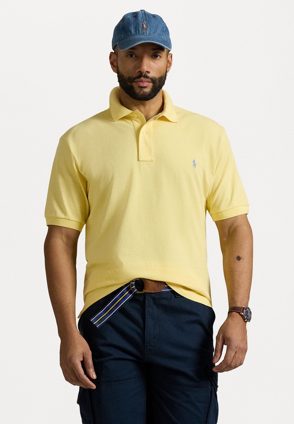 

Рубашка поло THE ICONIC MESH POLO SHIRT Polo Ralph Lauren Big & Tall, желтый