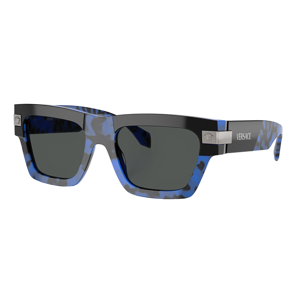 

Versace VE 4464 545887 55 мм унисекс прямоугольные солнцезащитные очки, цвет havana blue