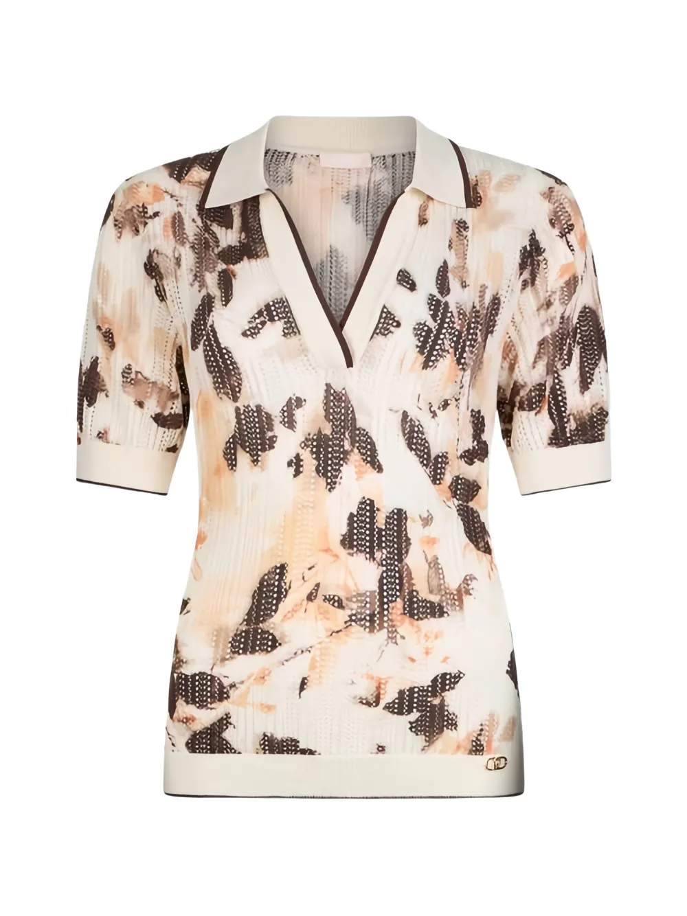 

Футболка с цветочным принтом Liu Jo, бежевый