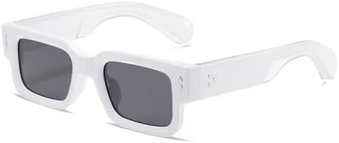 

Винтажные модные маленькие прямоугольные солнцезащитные очки для мужчин с заклепками, квадратные солнцезащитные очки для женщин, черные, женские MTZJH, C4