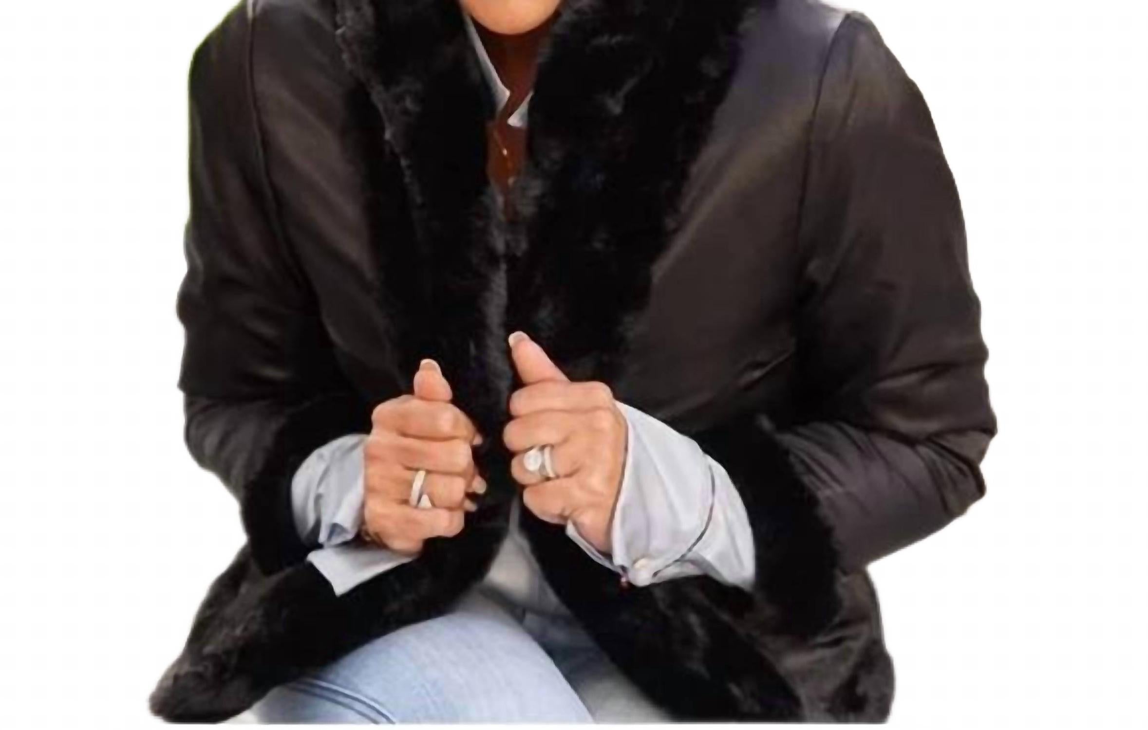 

Блейкли искусственная кожаная куртка в черном цвете Pretty rugged