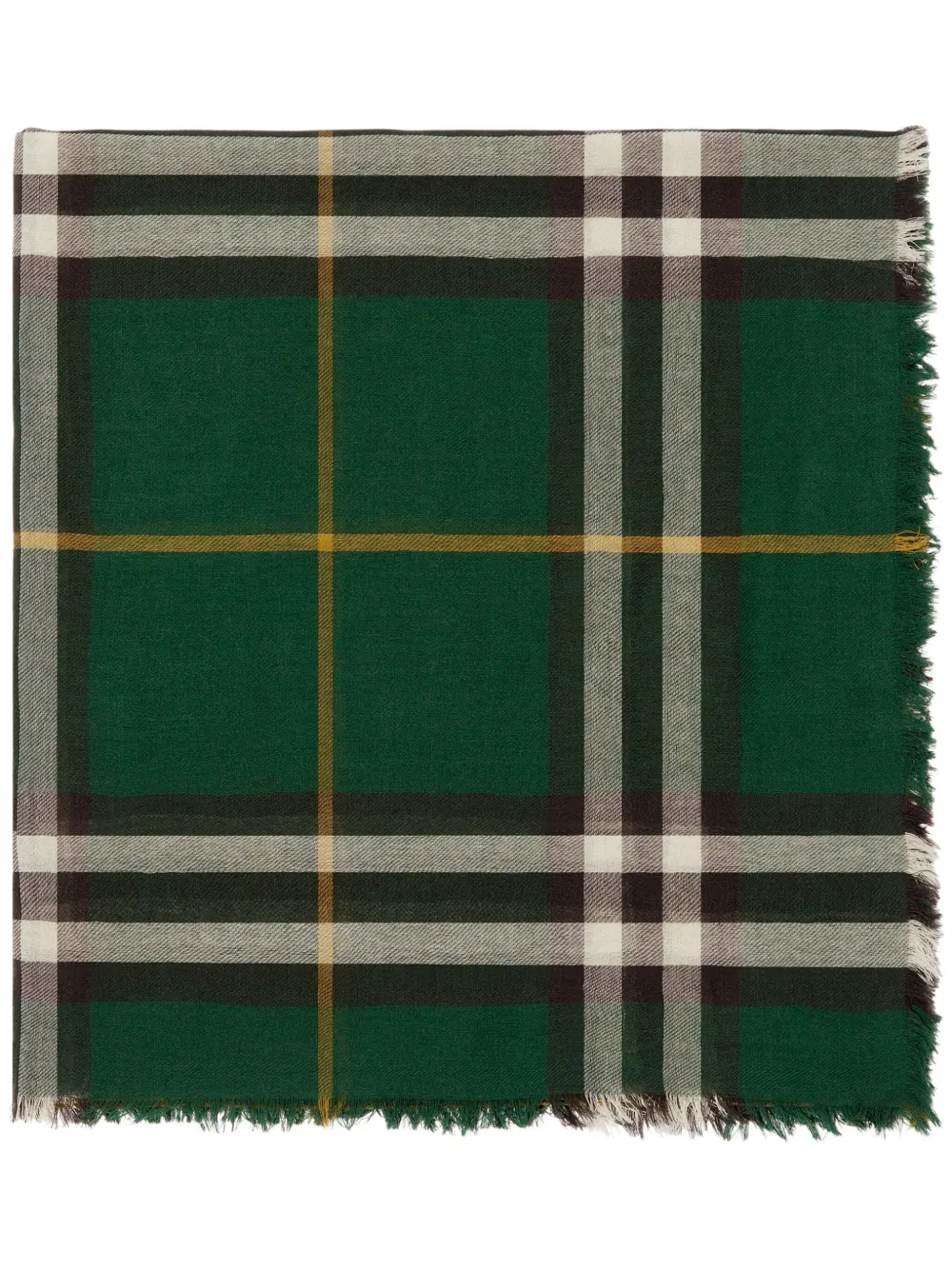 

Шерстяной шарф в клетку BURBERRY, зеленый