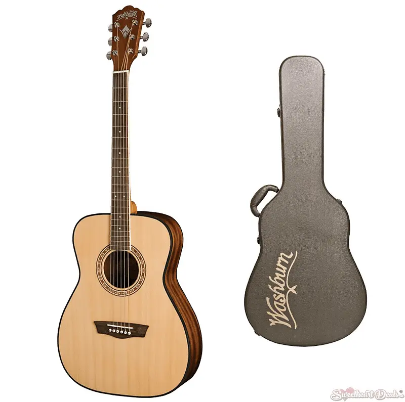

Акустическая гитара Washburn AF5K Apprentice 5 Acoustic Folk Guitar w/ Free Case - Natural