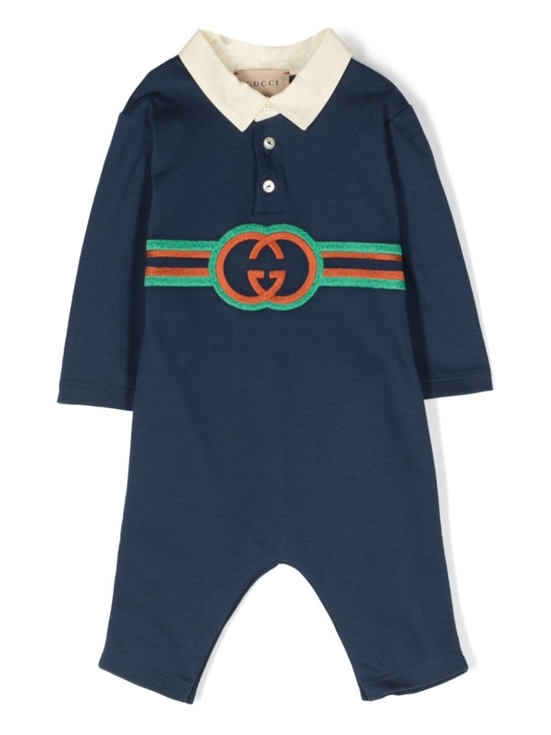 

Gucci Kids комбинезон с логотипом Interlocking G, синий
