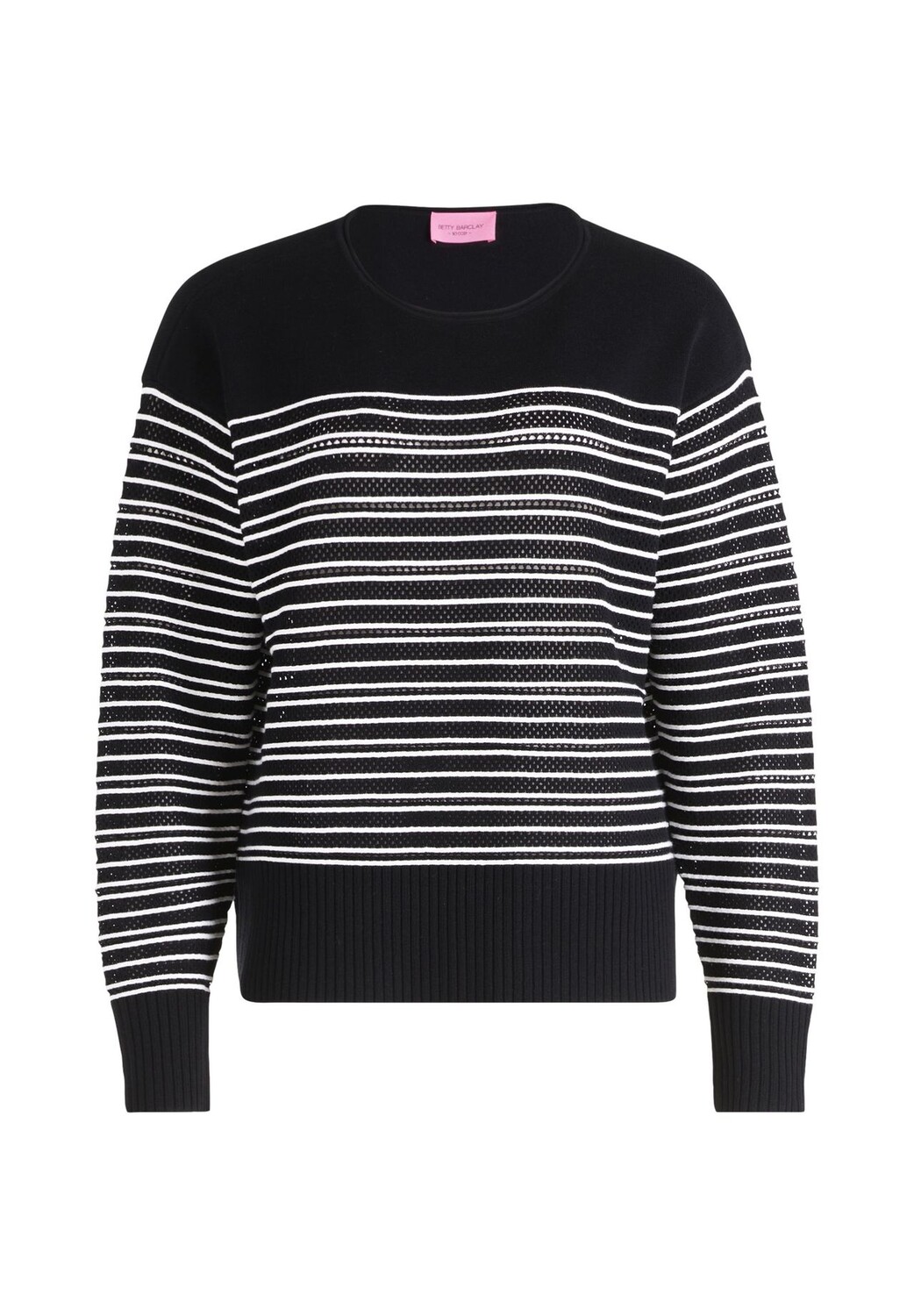 

Базовый вязаный свитер в полоску BETTY BARCLAY, цвет Patch Black/cream