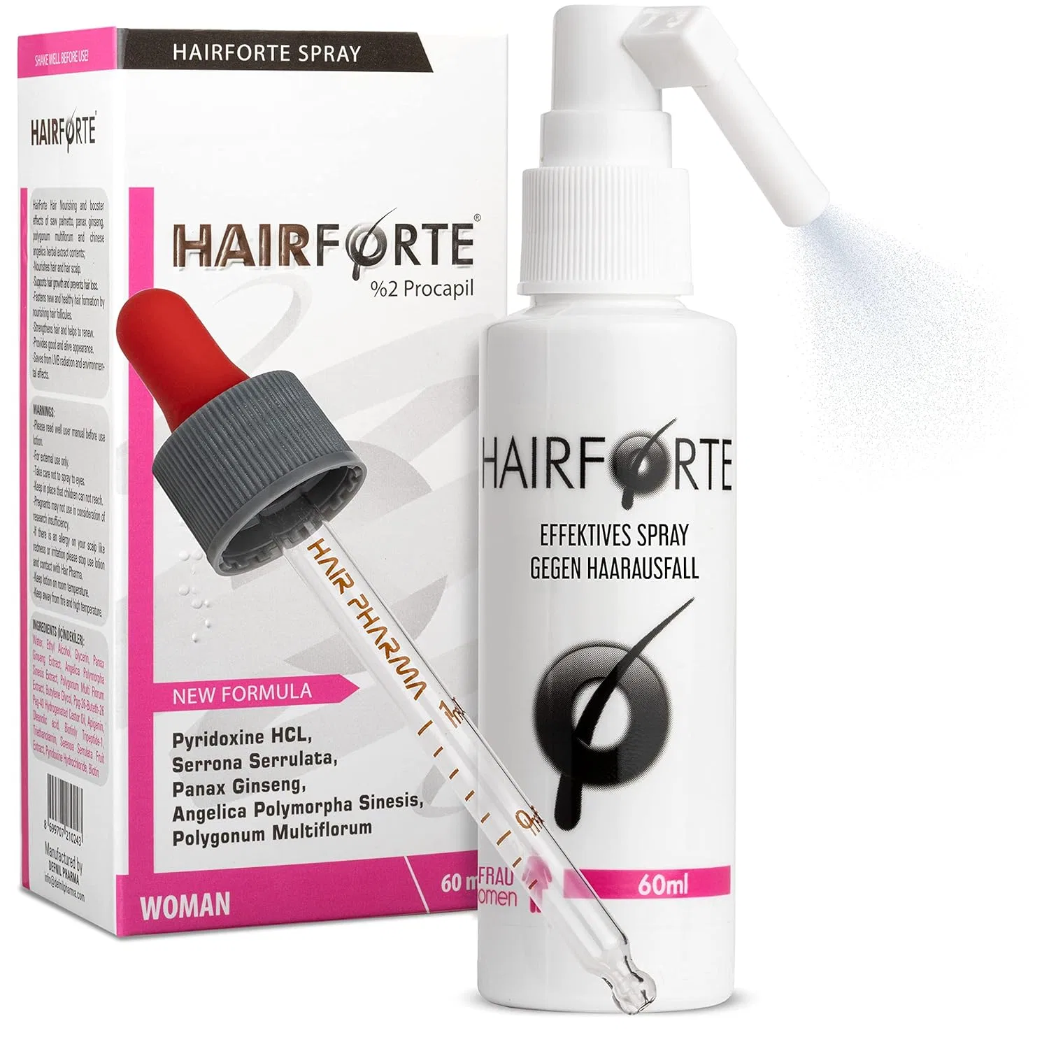 Спрей Hairforte для женщин против выпадения волос с 2% Procapil Hairforte
