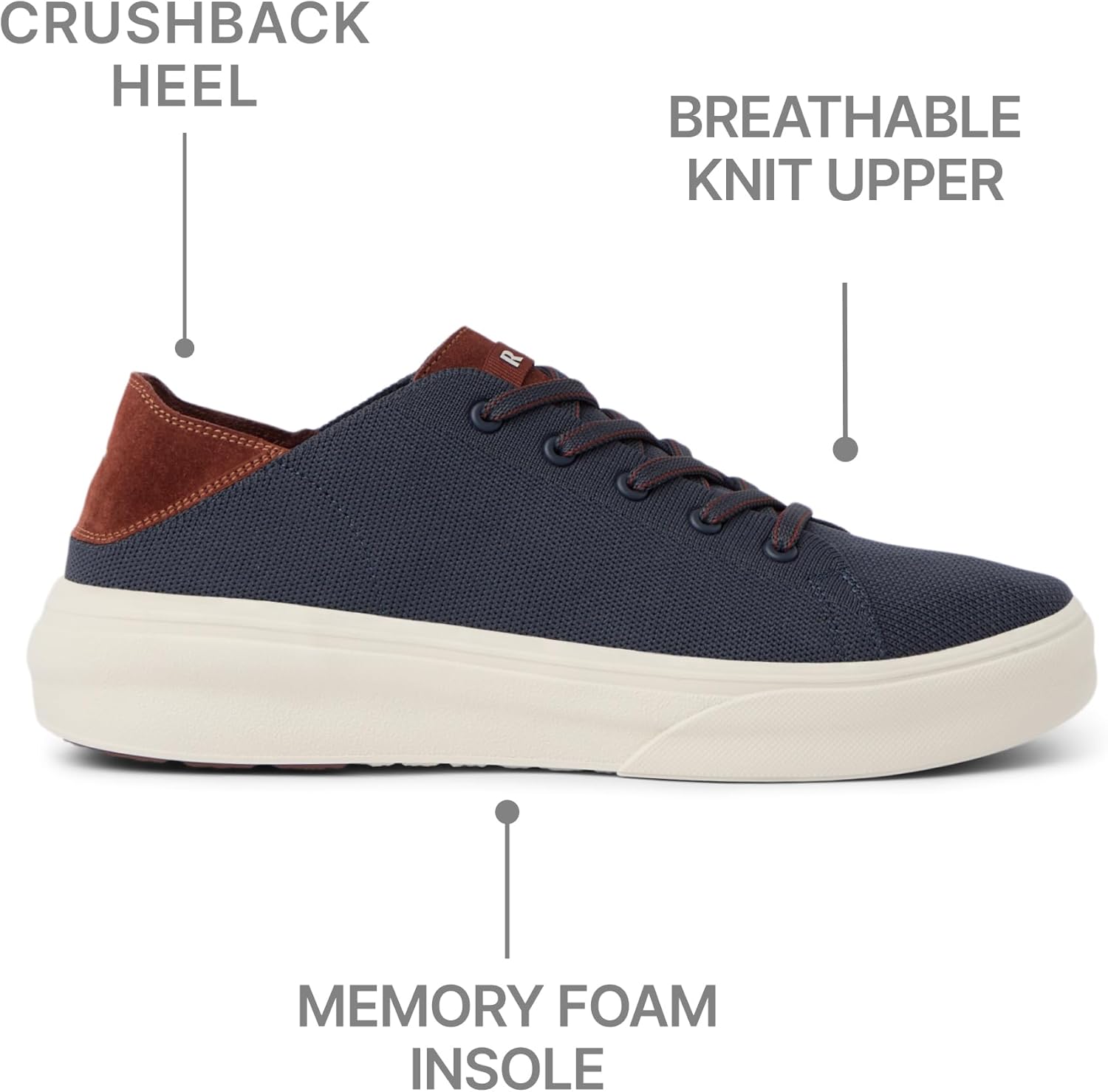 Мужские кроссовки REEF Swellsole Atlantic, легкие, с верхом из дышащего вязаного материала, мягкой стелькой, серо-бежевые.5 — фото 4