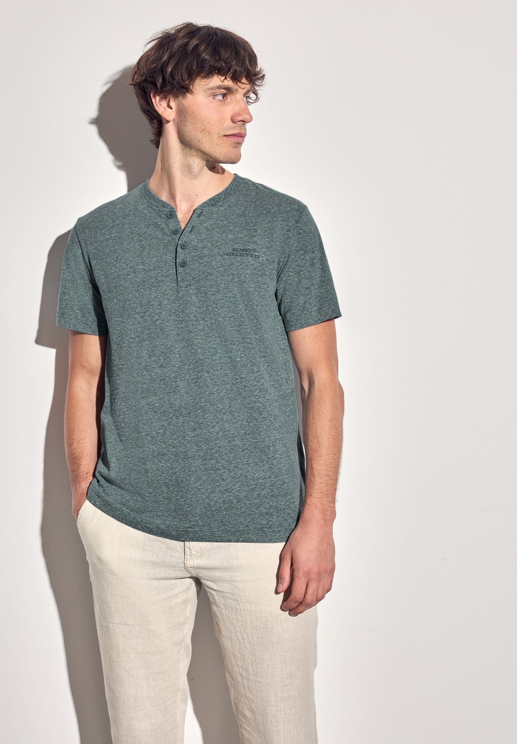 

Базовая футболка HENLEY Street One MEN, зеленый