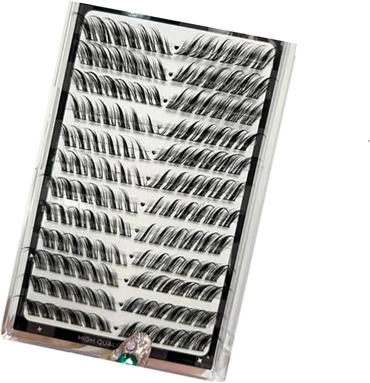 Ресницы натуральные Ultra Fine Black Eyelash Base, 12 рядов