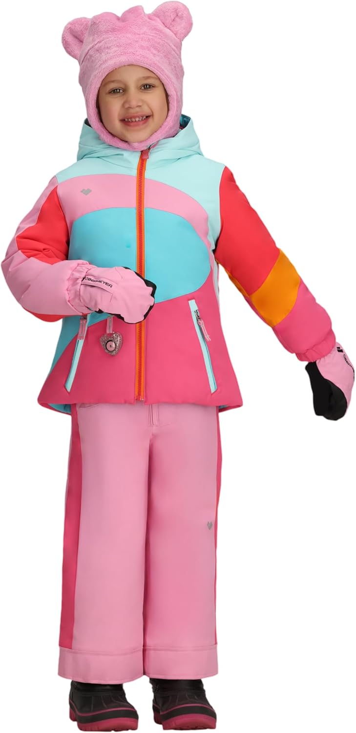 

Лыжная куртка Obermeyer для девочек Livia, утепленная и водонепроницаемая, с системой Kids I-Grow, Pink Azalea