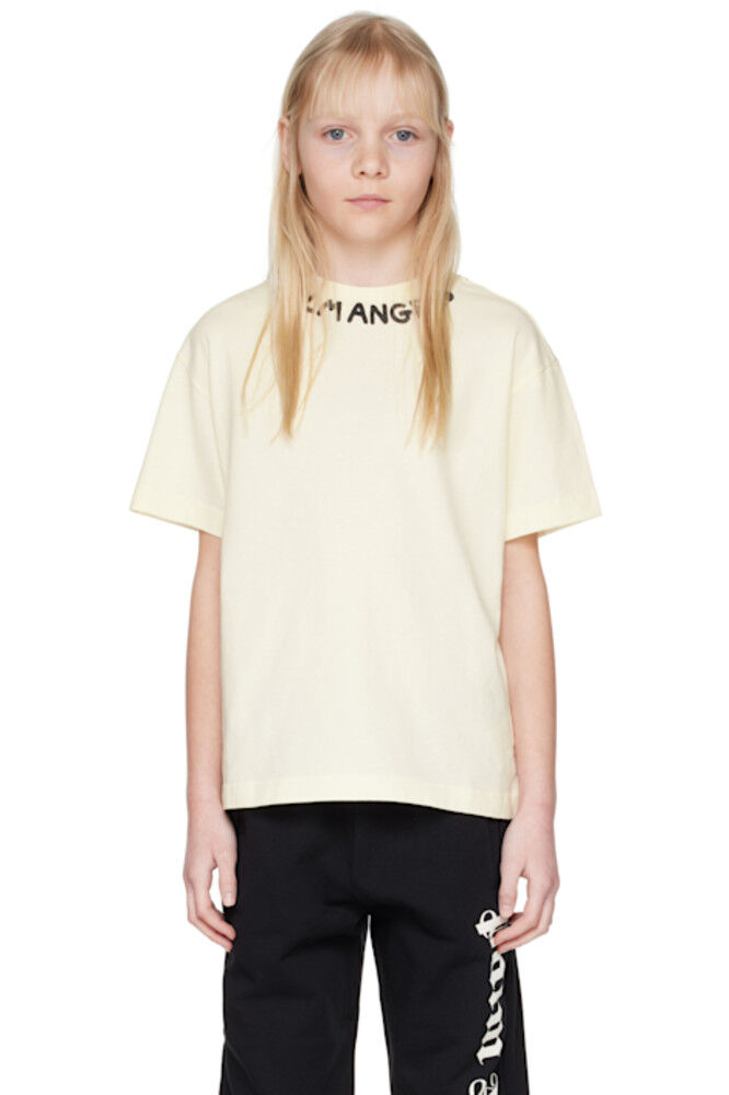 

Детская футболка Off-White с круглым вырезом и логотипом Palm Angels