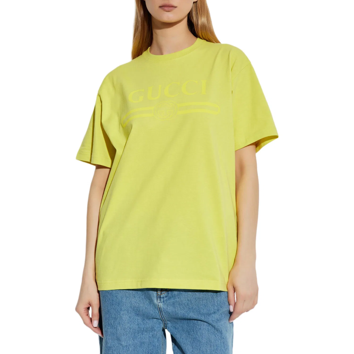 Футболка женская GUCCI, с оригинальной этикеткой, Yellow Green — фото 3