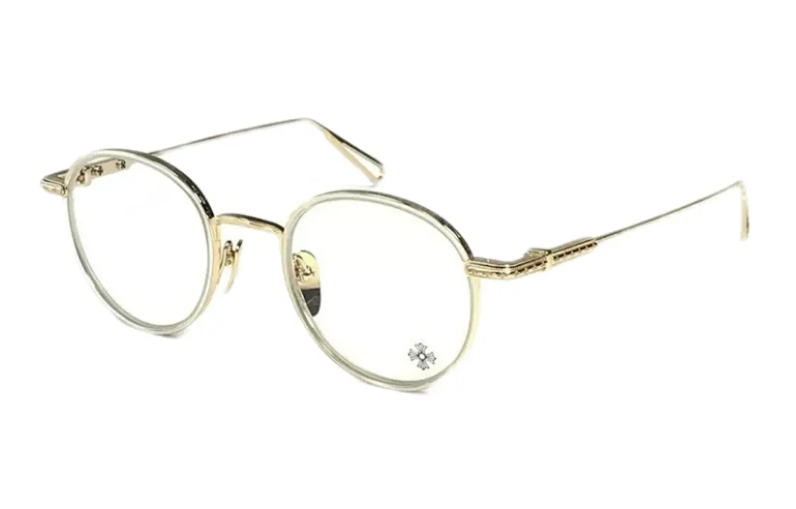 

Металлические овальные оправы для очков унисекс Gold Chrome Hearts