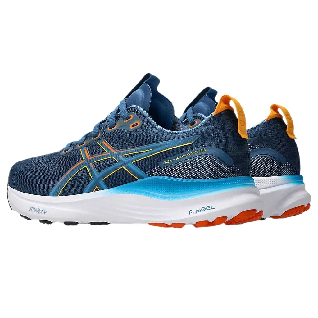 Детские кроссовки для бега GEL KAYANO 32 с сетчатой дышащей подошвой ASICS, Twilight Blue/Mountain Breeze — фото 4