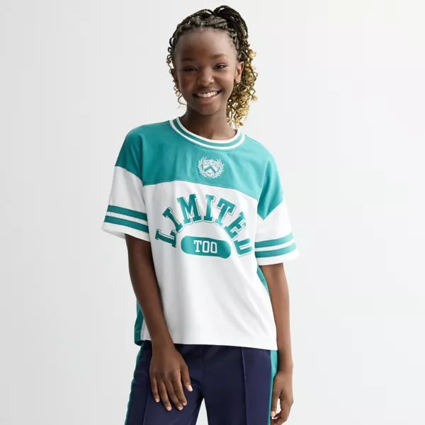 

Футболка с графическим принтом для девочек 7-16 лет Limited Too, цвет teal
