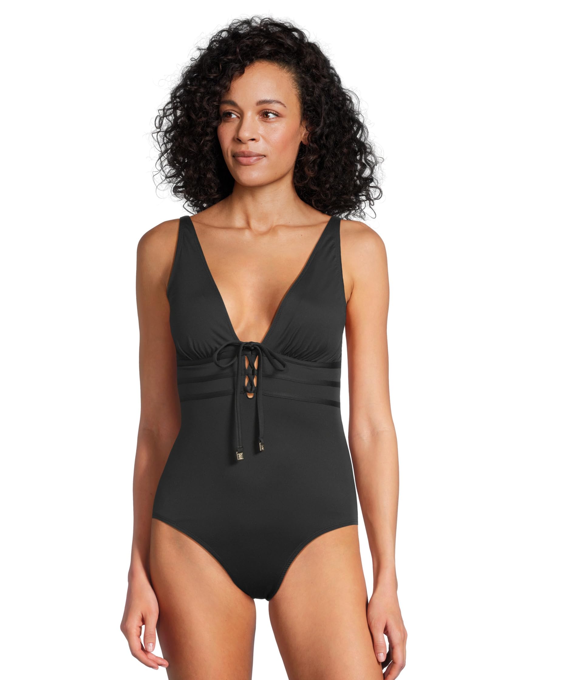 

Купальник Tommy Bahama Pearl Tie Front One-Piece, черный