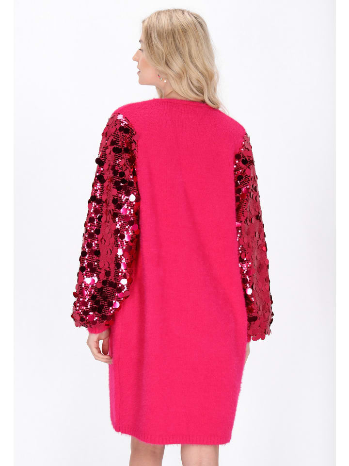 

Женский кардиган розового цвета IZIA