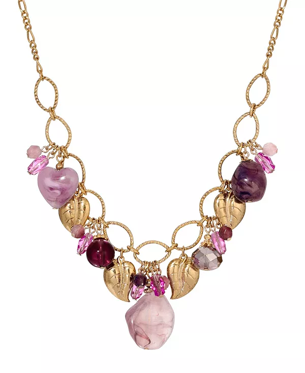 

Ожерелье из фиолетовых бусин-капель 2028, purple