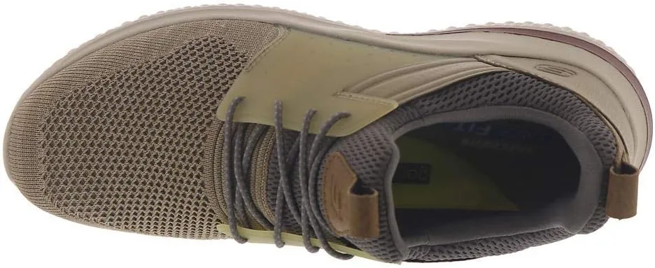 Мужские походные кроссовки Skechers с вязаным верхом и шнуровкой на резинке, бежевый — фото 3