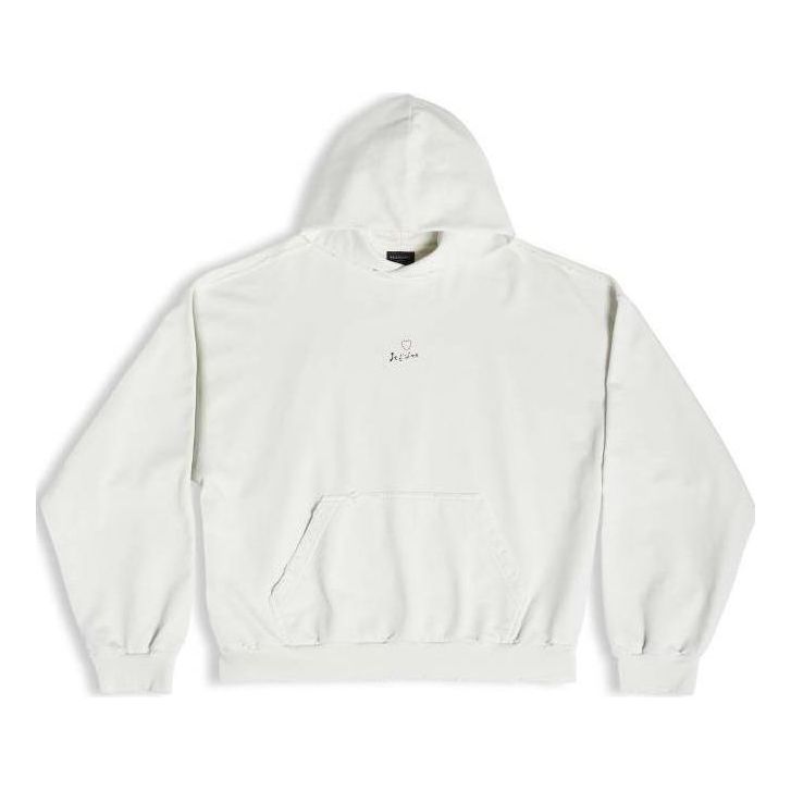 

Худи Balenciaga Je t'aime Hoodie Medium Fit 'White', белый
