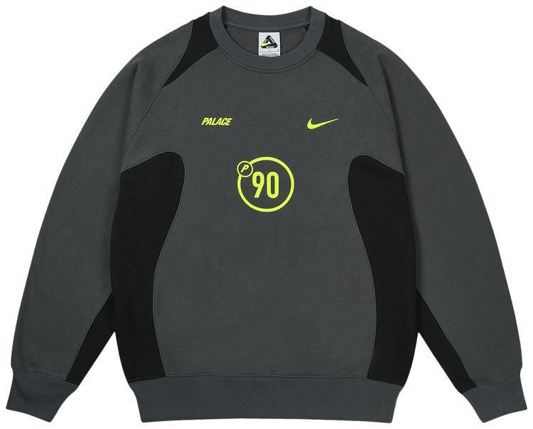 

Толстовка Palace x Nike Total P90 Crew, серый