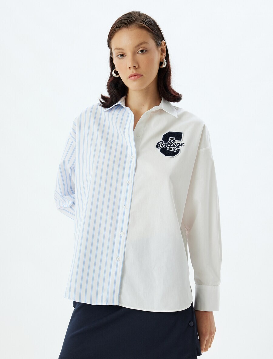 

Рубашка Koton Blouse, цвет light blue/white