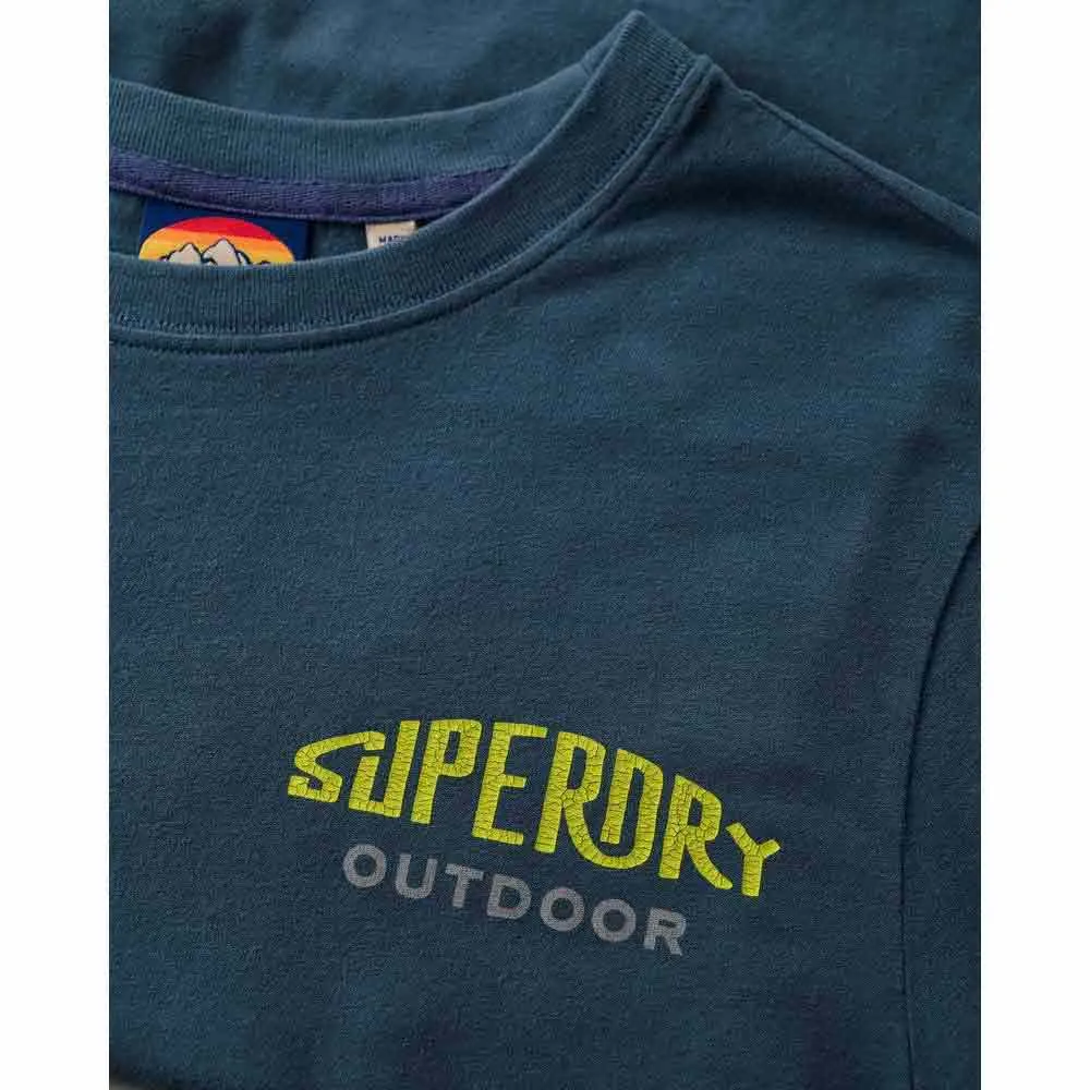 Футболка с коротким рукавом Superdry Mountain Relaxed Fit, синий — фото 3