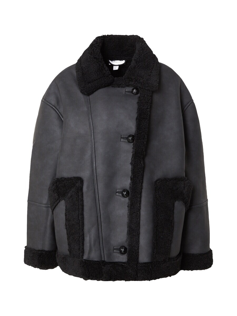 

Кожаная куртка TOPSHOP Winter Jacket, черный
