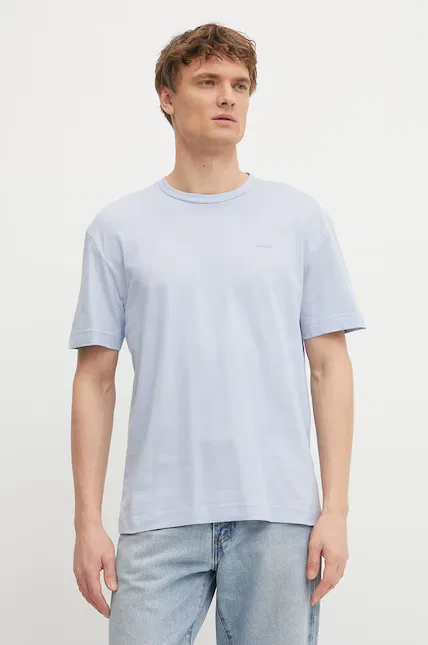Футболка хлопковая męski bawełniany Calvin Klein, синий