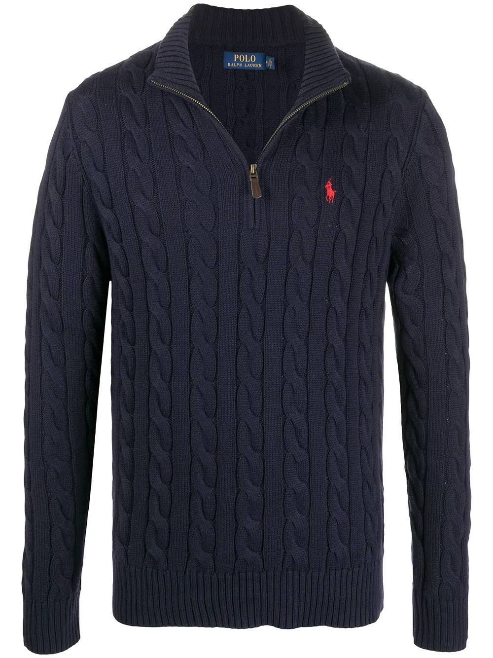 

Джемпер фактурной вязки на молнии POLO RALPH LAUREN, синий