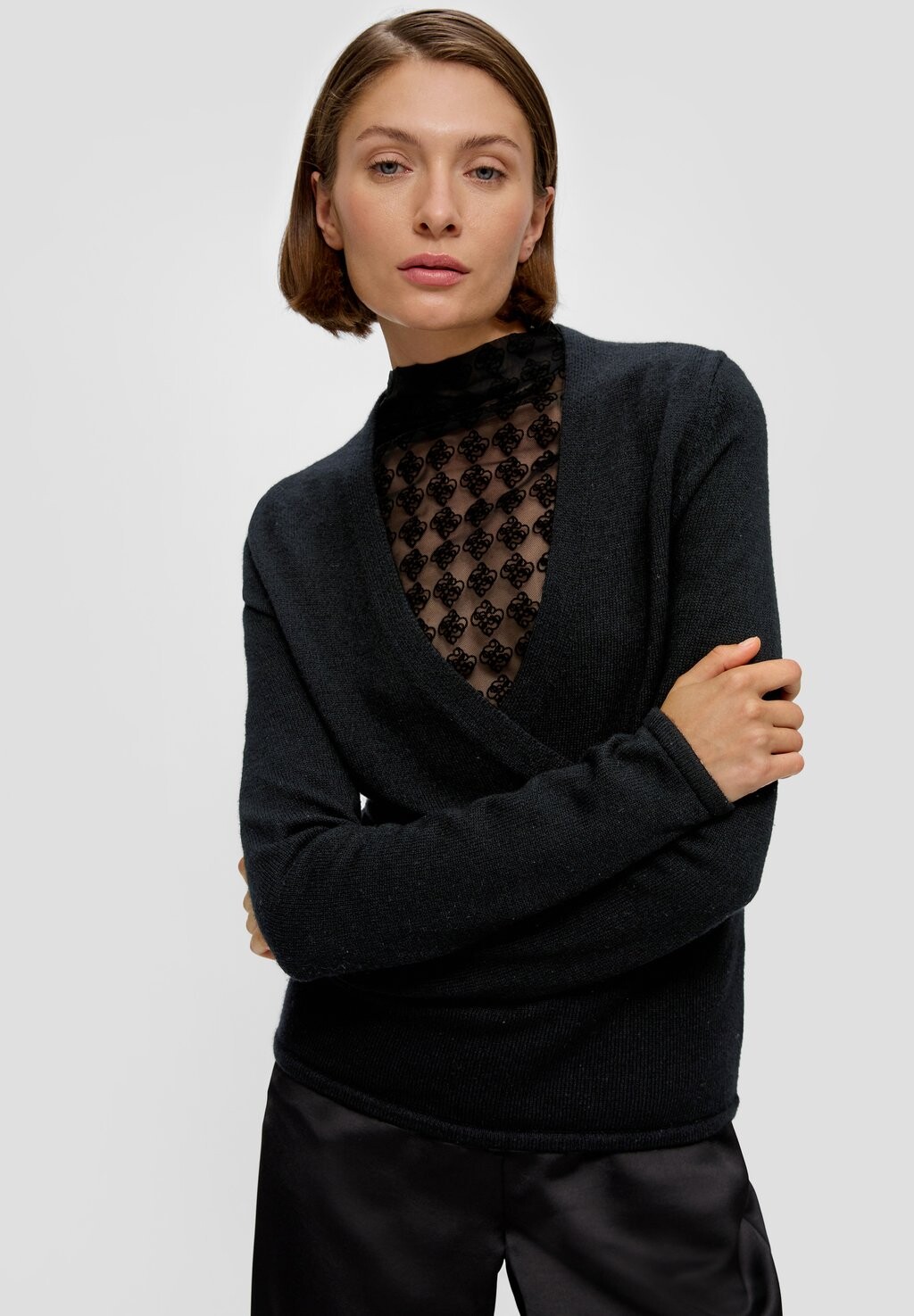 

Вязаный свитер IM WICKELDESIGN s.Oliver BLACK LABEL, цвет schwarz