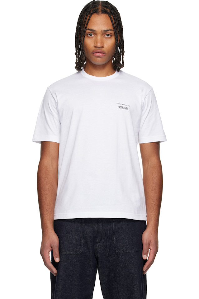 

Comme Des Garçons Homme Футболка из хлопкового трикотажа с принтом