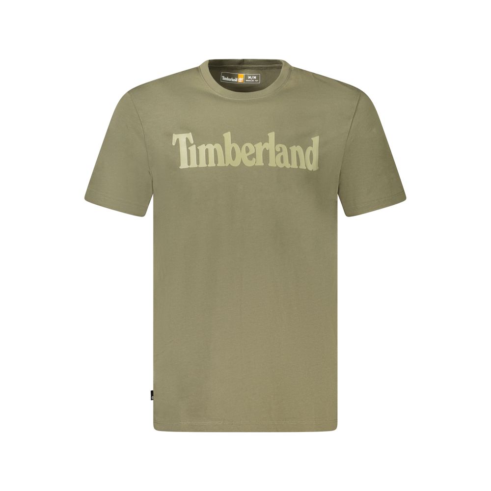 

Зеленая хлопковая футболка Timberland