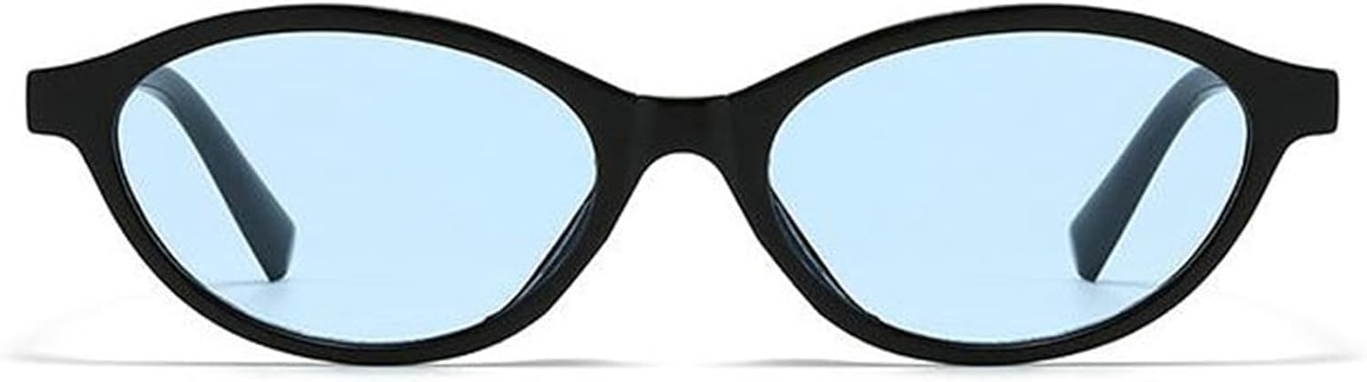 

Солнцезащитные очки Helena Retro Oval для женщин и мужчин, модные маленькие очки «кошачий глаз», винтажные панк-очки в стиле Y2k, трендовые синие солнцезащитные очки, C7