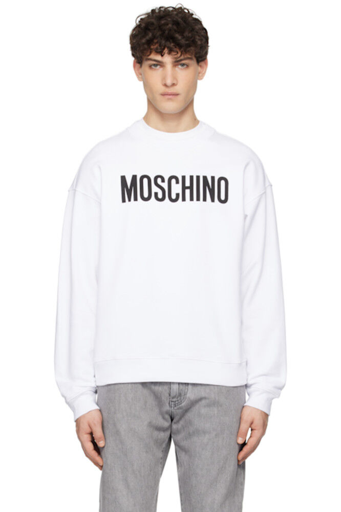 

Белая институциональная толстовка «Moschino»