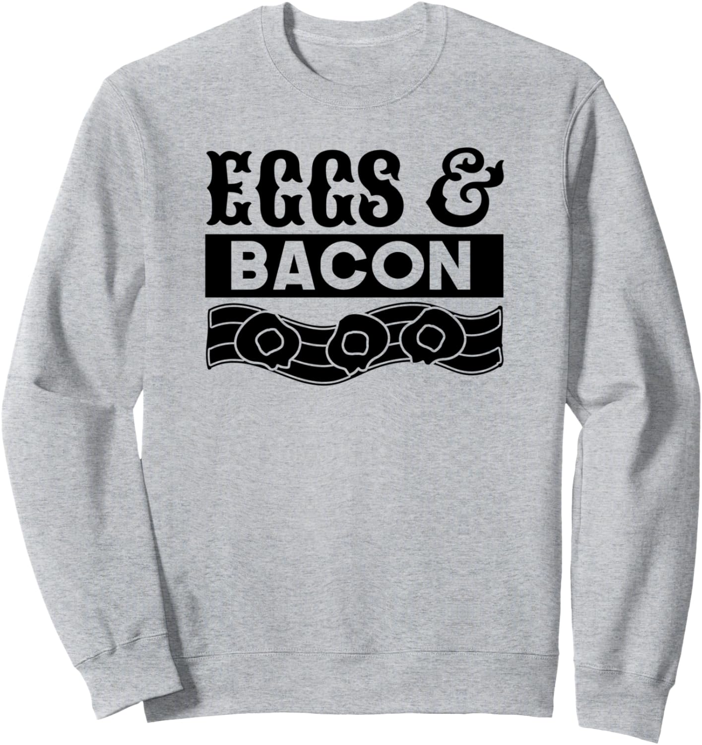 

Яйца и бекон - Забавная толстовка для любителей завтраков Eggs And Bacon, серый