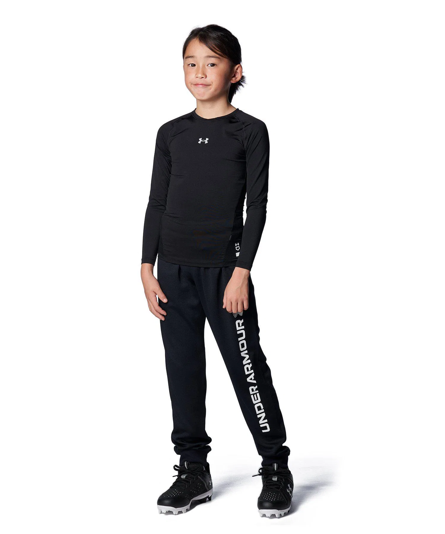 Детская футболка UNDER ARMOUR UA Heatgear Armour Compression Long Sleeve Crew Neck Shirt (Baseball) — фото 3