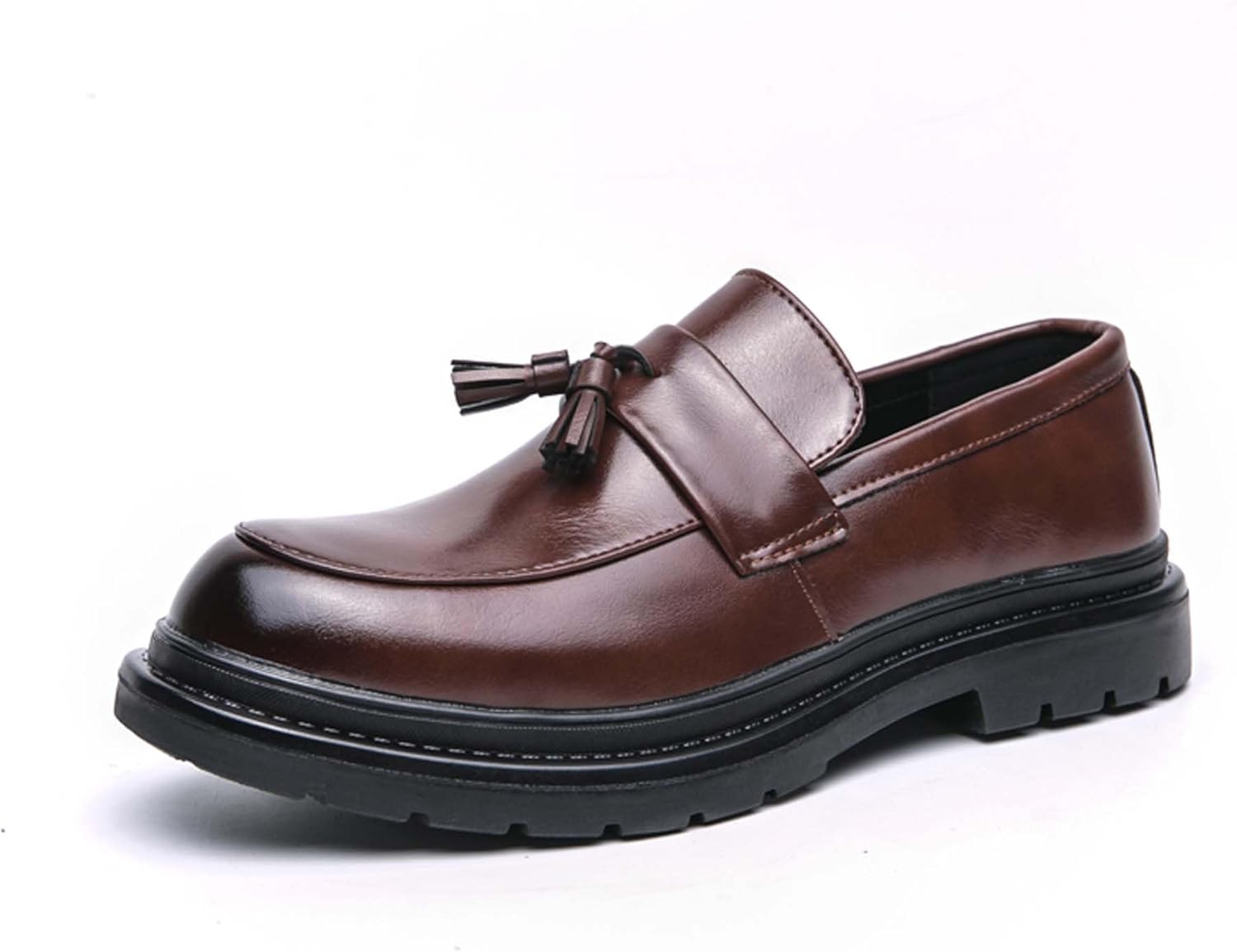 

Мужские лоферы Penny Urban, деловые повседневные, формальные туфли, классические с кисточками, для прогулок, вождения, офиса, униформы, банкетов, свадеб, костюмов, платьев, кожаные туфли Generic, коричневый