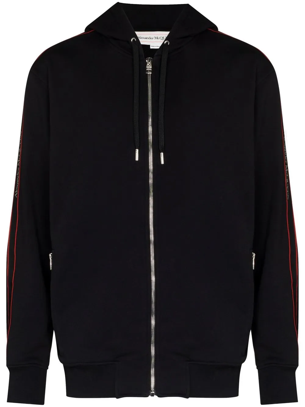 

Худи на молнии с логотипом Alexander Mcqueen, черный